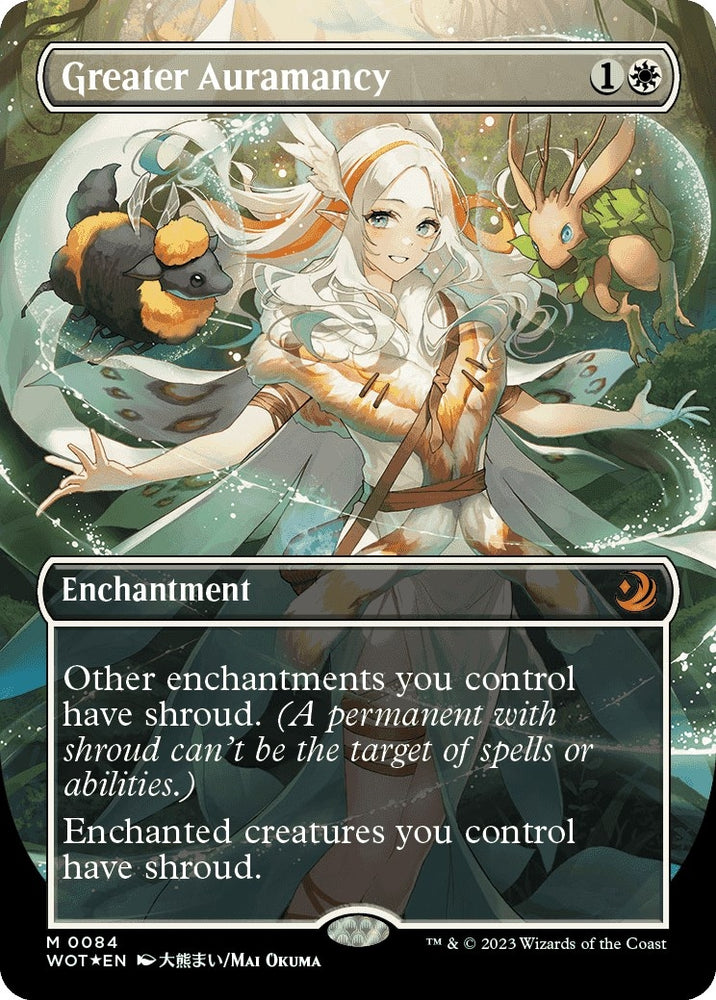 Image for Greater Auramancy (Anime Borderless) (Confetti Foil) (84) [Wilds of Eldraine: Enchanting Tales]