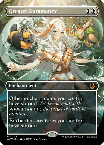 Image for Greater Auramancy (Anime Borderless) (Confetti Foil) (84) [Wilds of Eldraine: Enchanting Tales]