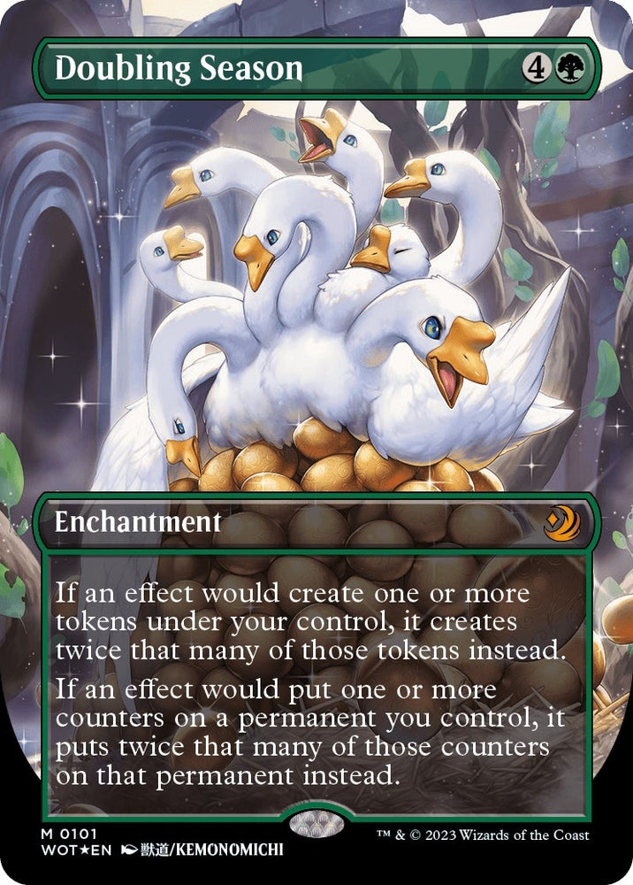 Image for Doubling Season (Anime Borderless) (Confetti Foil) (101) [Wilds of Eldraine: Enchanting Tales]