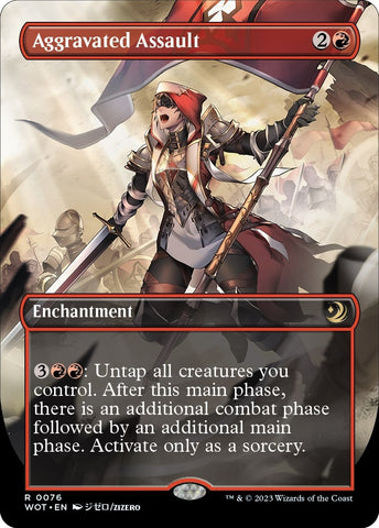 Image for Aggravated Assault (Anime Borderless) (76) [Wilds of Eldraine: Enchanting Tales]