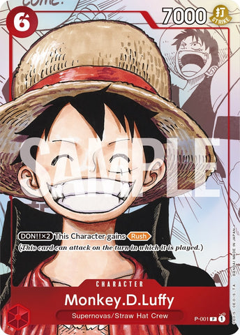 Monkey.D.Luffy (Alternate Art) (P-001) (One Piece Promotion Cards)
