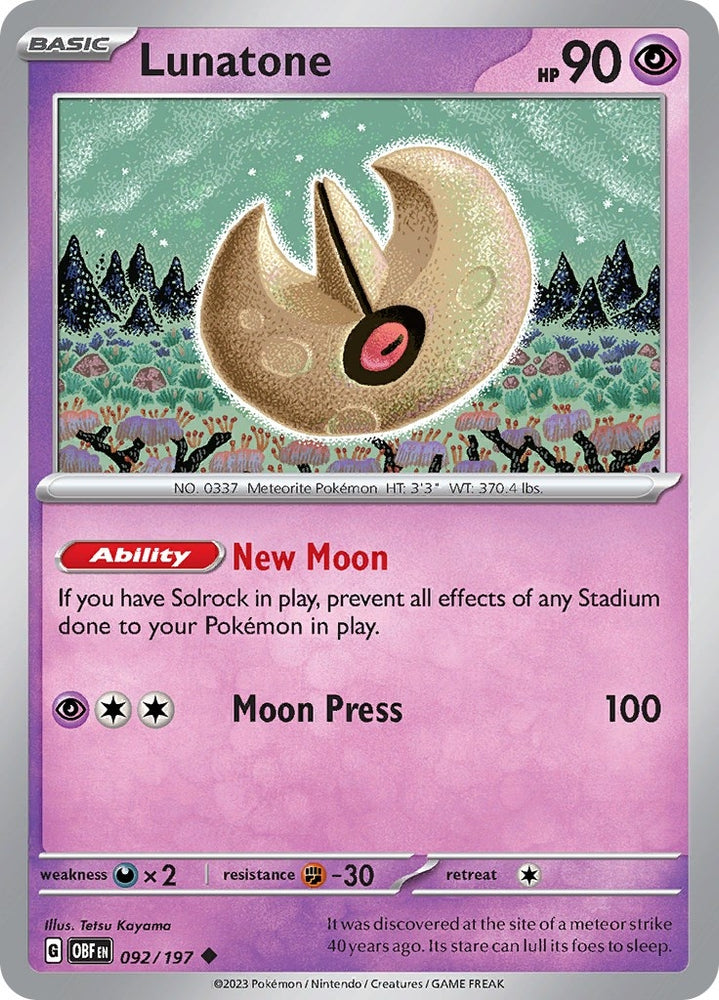 Image for Lunatone (092/197) (OBF)