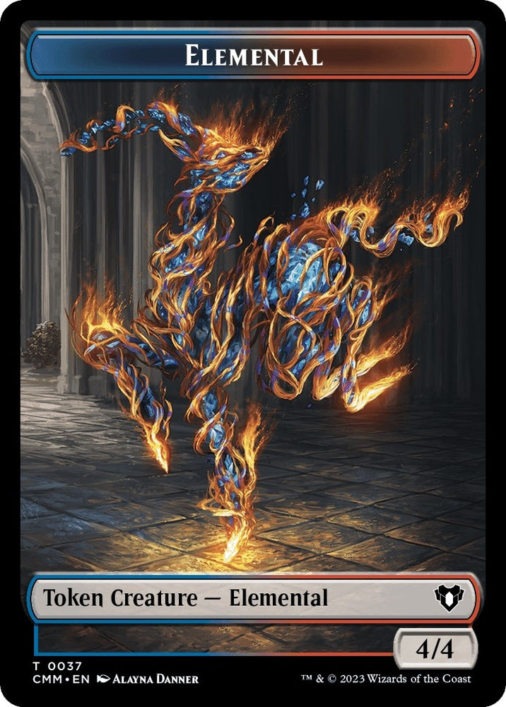 Image for Elemental (0037) // Human Soldier Double-Sided Token (37 // 6) [Commander Masters]