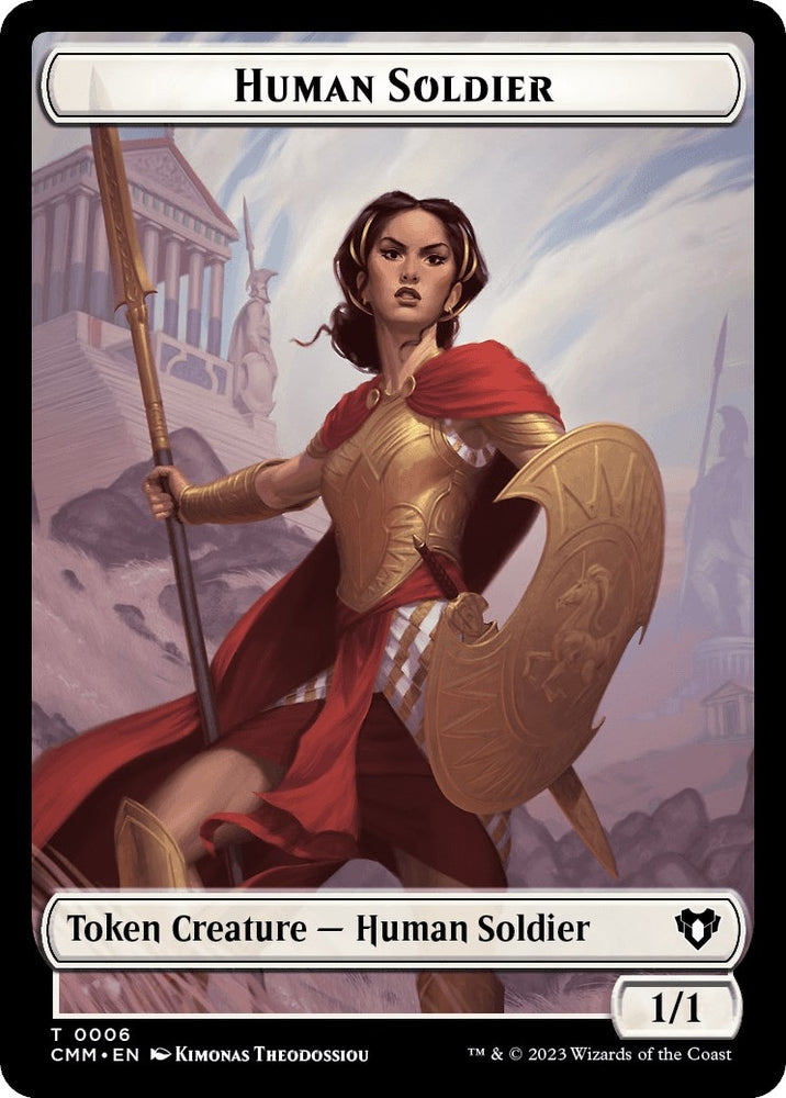 Image for Human Soldier // Dwarf Berserker Double-Sided Token (6 // 23) [Commander Masters]
