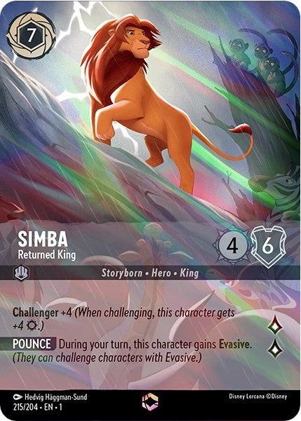 Image for Simba - Returned King (Enchanted) (215/204) - Disney Lorcana
