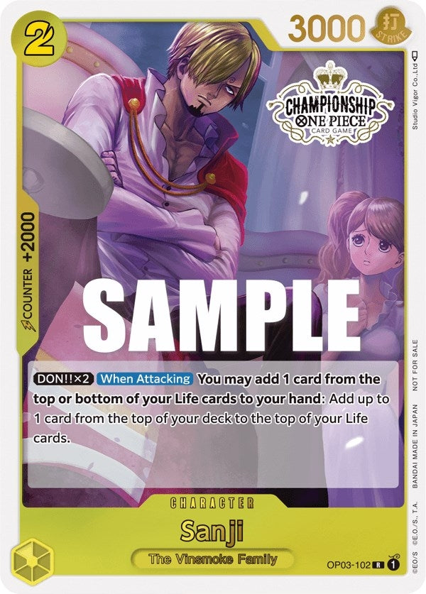 Image for Sanji (Store Championship Participation Pack Vol. 2) (OP03-102) - One Piece Card Game