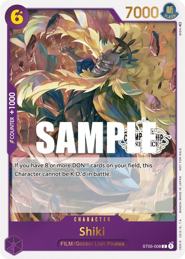 Image for Shiki (Store Championship Participation Pack Vol. 2) (ST05-008) - One Piece Card Game