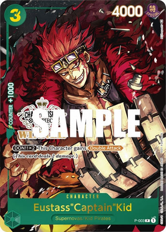 Eustass"Captain"Kid (Store Championship Vol. 2 Winner) (P-003) (One Piece Promotion Cards)