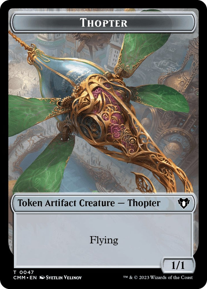 Image for Thopter // Emblem - Daretti, Scrap Savant Double-Sided Token (47 // 51) [Commander Masters]
