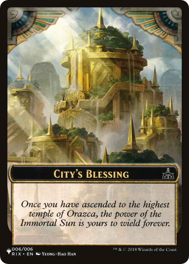 Image for City's Blessing // The Monarch Double-sided Token (6 // 14) [The List Reprints]