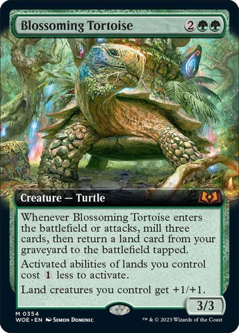 Image for Blossoming Tortoise (Extended Art) (354) [Wilds of Eldraine]