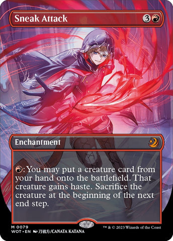 Image for Sneak Attack (Anime Borderless) (79) [Wilds of Eldraine: Enchanting Tales]