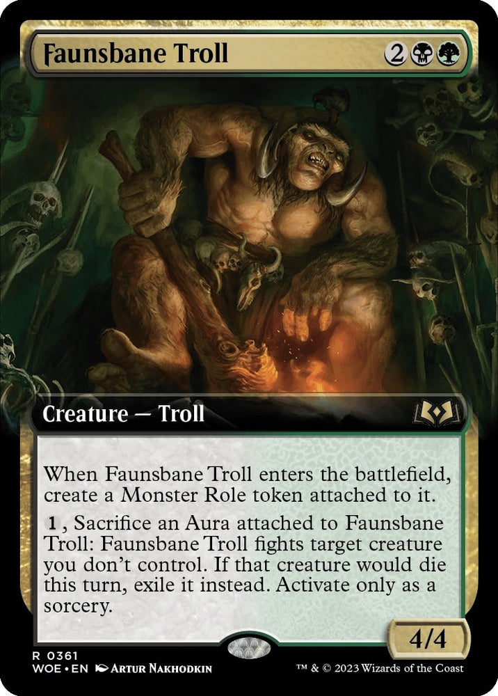 Image for Faunsbane Troll (Extended Art) (361) [Wilds of Eldraine]