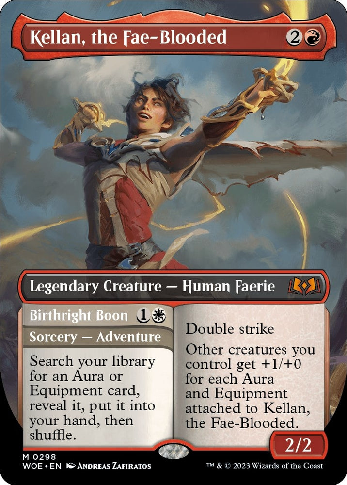 Image for Kellan, the Fae-Blooded (Borderless) (298) [Wilds of Eldraine]