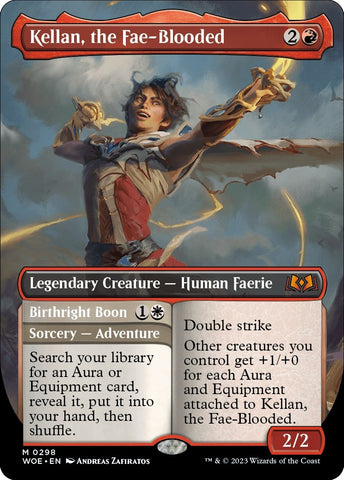Image for Kellan, the Fae-Blooded (Borderless) (298) [Wilds of Eldraine]