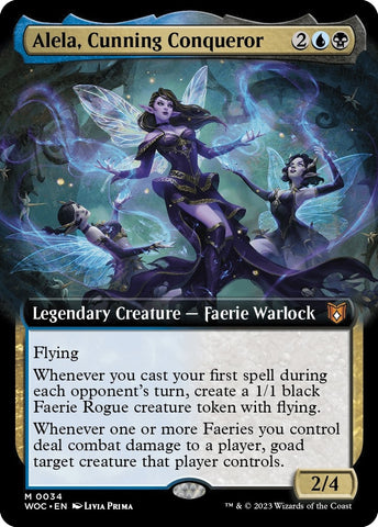 Image for Alela, Cunning Conqueror (Extended Art) (34) [Commander: Wilds of Eldraine]