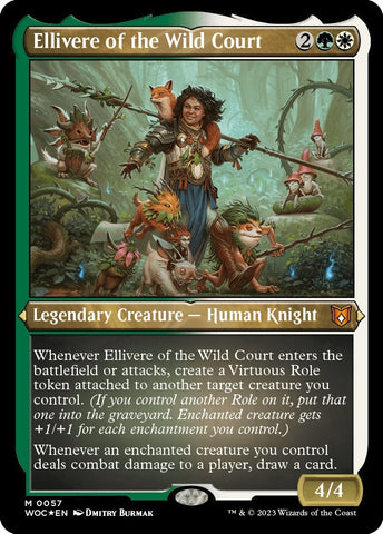 Image for Ellivere of the Wild Court (Display Commander) - Thick Stock (57) [Commander: Wilds of Eldraine]
