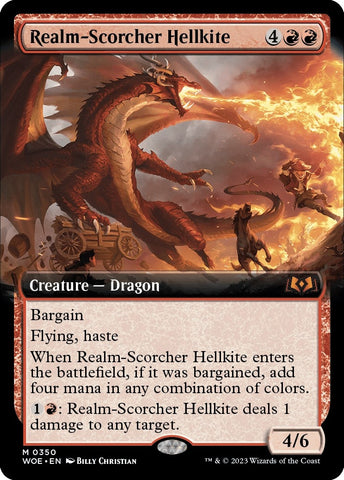 Image for Realm-Scorcher Hellkite (Extended Art) (350) [Wilds of Eldraine]