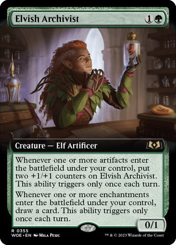 Image for Elvish Archivist (Extended Art) (355) [Wilds of Eldraine]