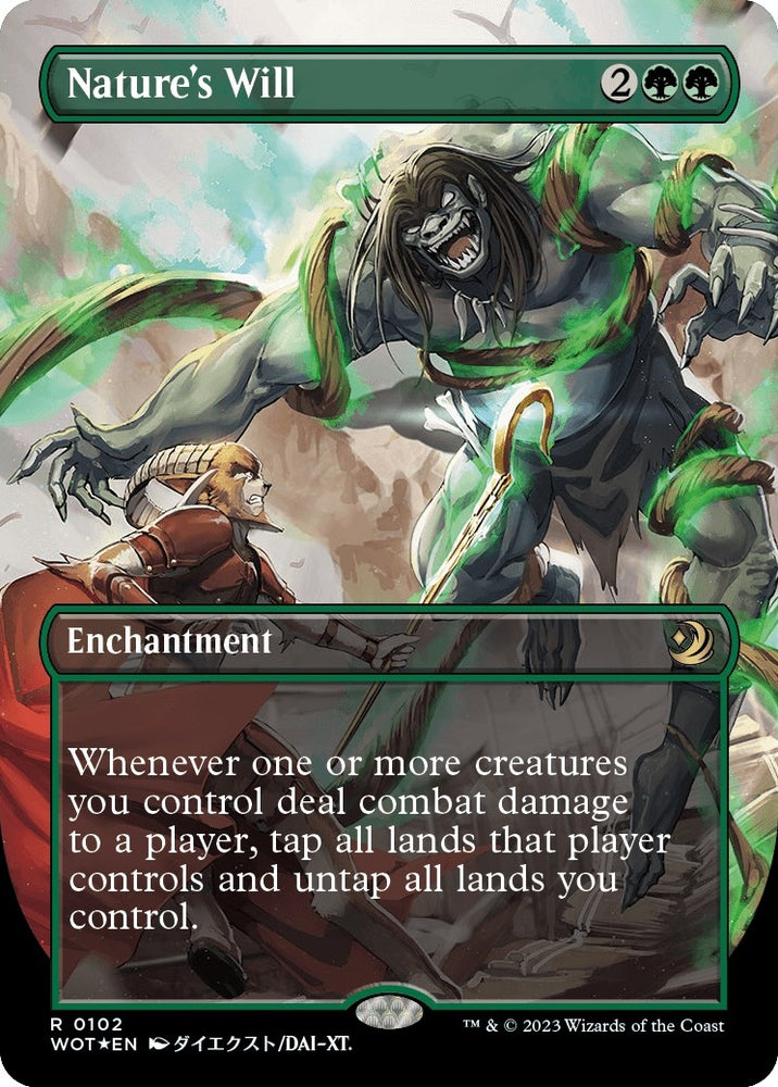 Image for Nature's Will (Anime Borderless) (Confetti Foil) (102) [Wilds of Eldraine: Enchanting Tales]