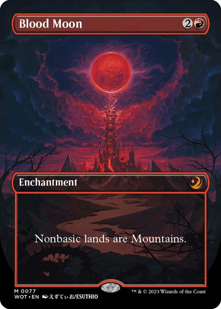Image for Blood Moon (Anime Borderless) (77) [Wilds of Eldraine: Enchanting Tales]