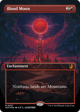 Image for Blood Moon (Anime Borderless) (Confetti Foil) (97) [Wilds of Eldraine: Enchanting Tales]