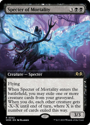 Image for Specter of Mortality (Extended Art) (342) [Wilds of Eldraine]