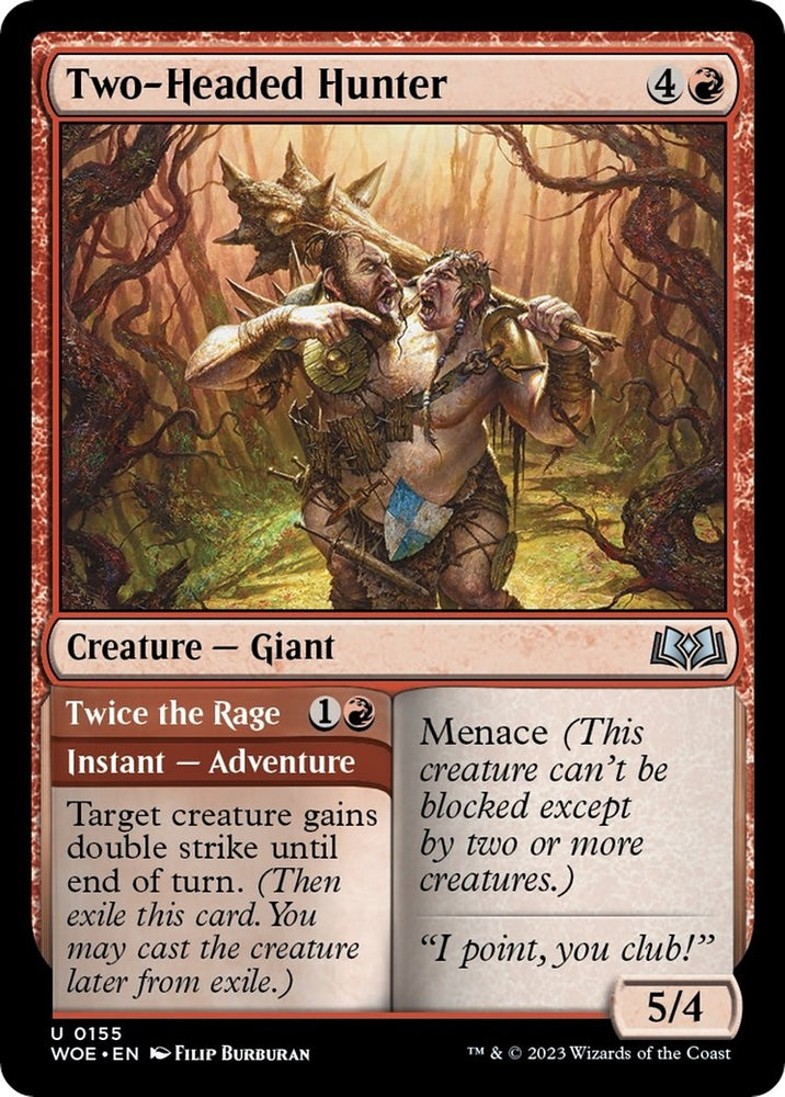 Image for Two-Headed Hunter (155) [Wilds of Eldraine]