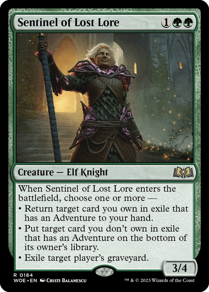 Image for Sentinel of Lost Lore (184) [Wilds of Eldraine]