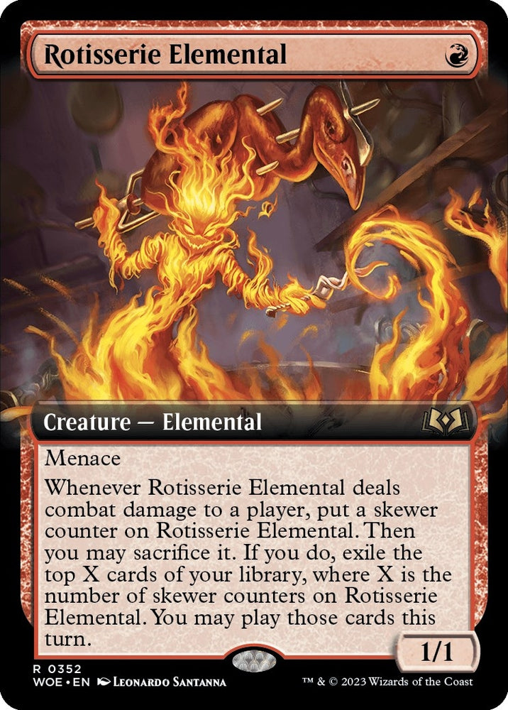 Image for Rotisserie Elemental (Extended Art) (352) [Wilds of Eldraine]