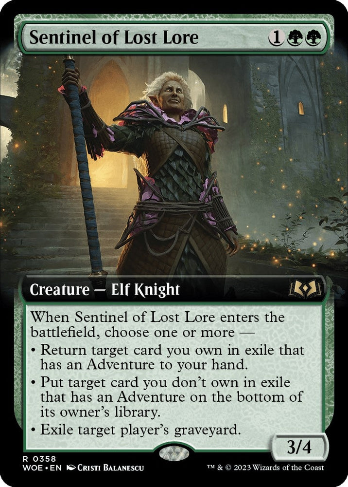 Image for Sentinel of Lost Lore (Extended Art) (358) [Wilds of Eldraine]