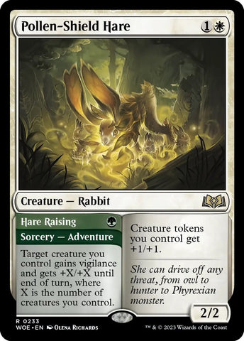 Image for Pollen-Shield Hare (233) [Wilds of Eldraine]