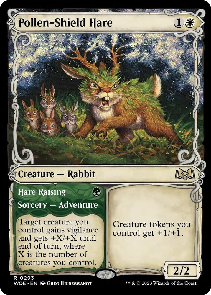 Image for Pollen-Shield Hare (Showcase) (293) [Wilds of Eldraine]