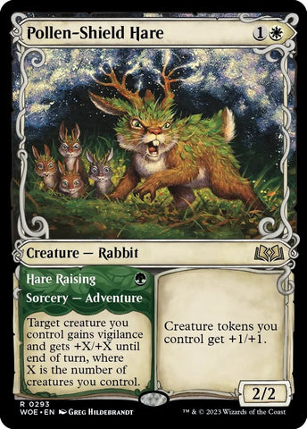 Image for Pollen-Shield Hare (Showcase) (293) [Wilds of Eldraine]