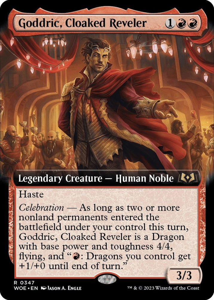 Image for Goddric, Cloaked Reveler (Extended Art) (347) [Wilds of Eldraine]