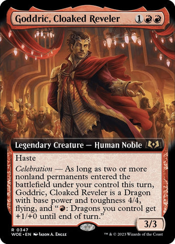 Image for Goddric, Cloaked Reveler (Extended Art) (347) [Wilds of Eldraine]