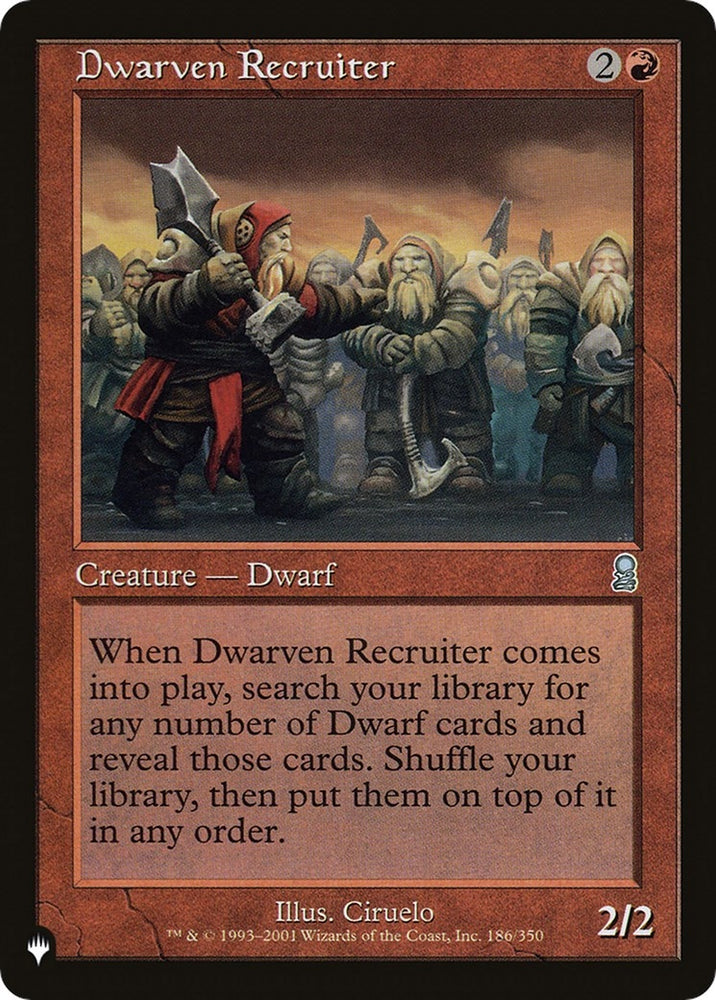 Image for Dwarven Recruiter (186) [The List Reprints]