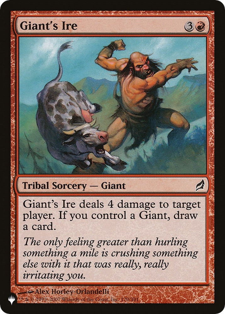 Image for Giant's Ire (170) [The List Reprints]