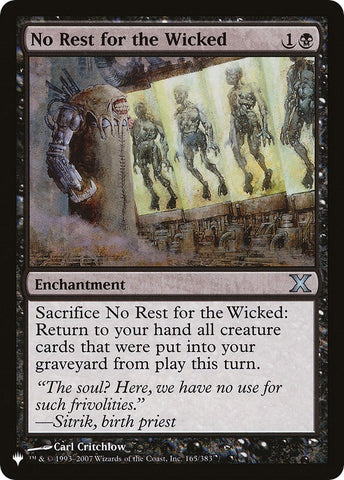 Image for No Rest for the Wicked (165) [The List Reprints]