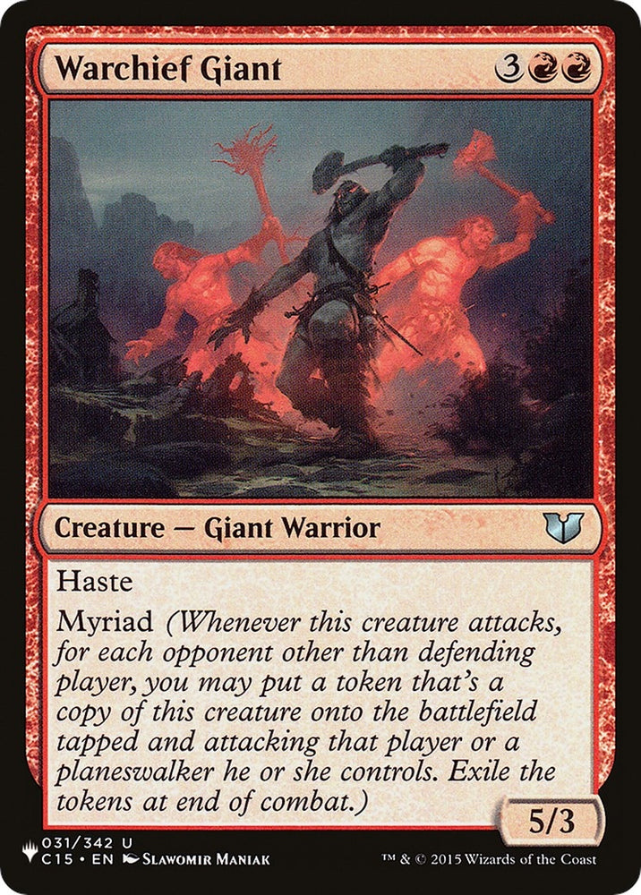 Image for Warchief Giant (31) [The List Reprints]