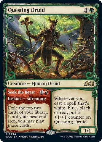 Image for Questing Druid (Showcase) (294) [Wilds of Eldraine]