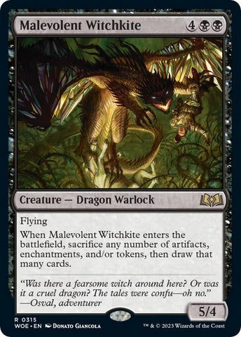 Image for Malevolent Witchkite (315) [Wilds of Eldraine]