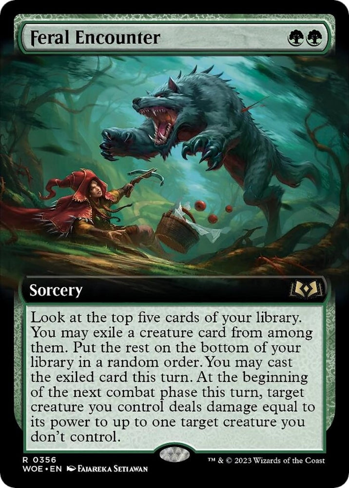 Image for Feral Encounter (Extended Art) (356) [Wilds of Eldraine]