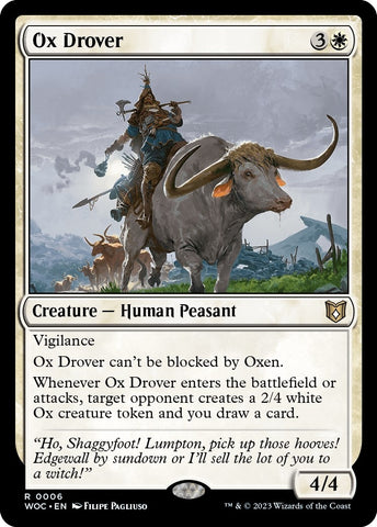 Image for Ox Drover (6) [Commander: Wilds of Eldraine]