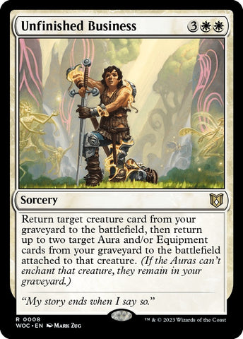 Image for Unfinished Business (8) [Commander: Wilds of Eldraine]
