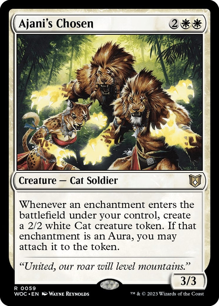 Image for Ajani's Chosen (59) [Commander: Wilds of Eldraine]