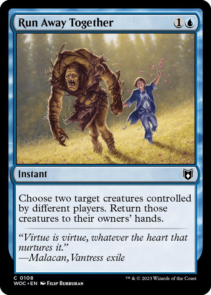 Image for Run Away Together (108) [Commander: Wilds of Eldraine]