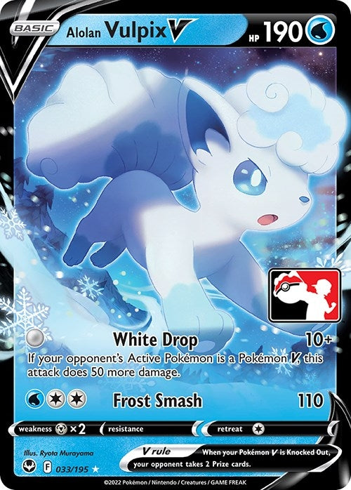 Image for Alolan Vulpix V (033/195) [Prize Pack Series Cards]