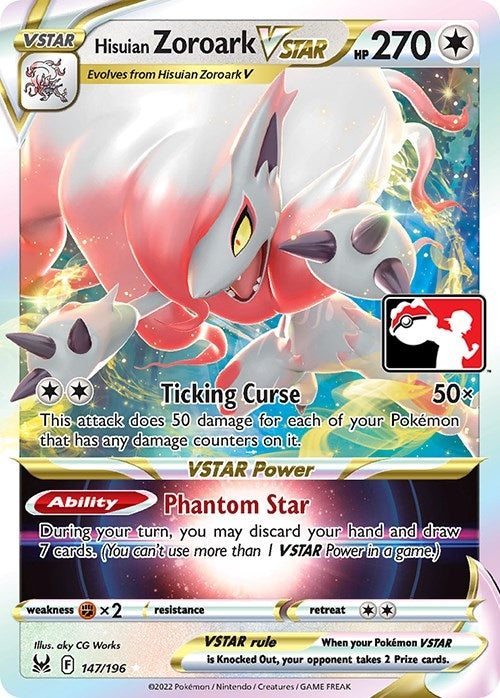 Image for Hisuian Zoroark VSTAR (147/196) [Prize Pack Series Cards]