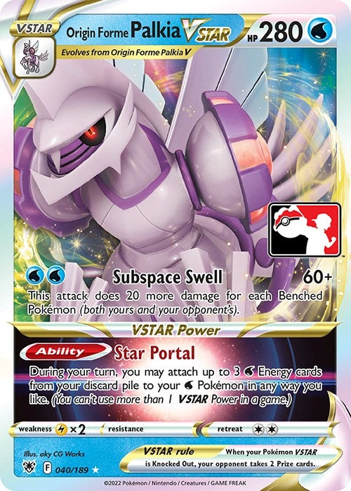 Image for Origin Forme Palkia VSTAR (040/189) [Prize Pack Series Cards]